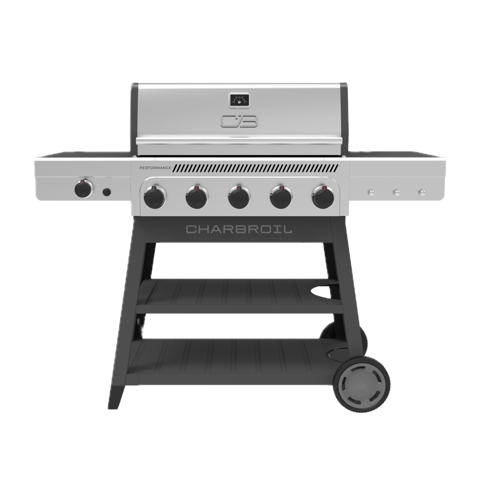 Image of Performance Series™ FlavorMax™ 5 Burner Gas Grill Cart with Side Burner