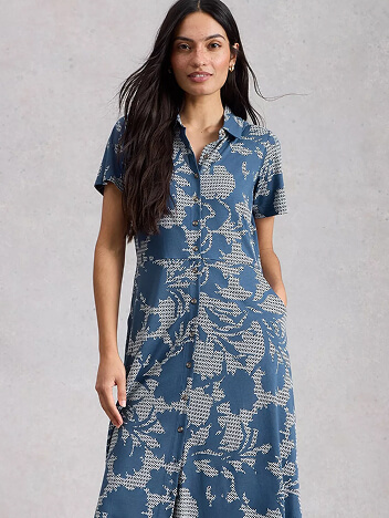 Shop Rua Collared Short Sleeve Shirt Dress
