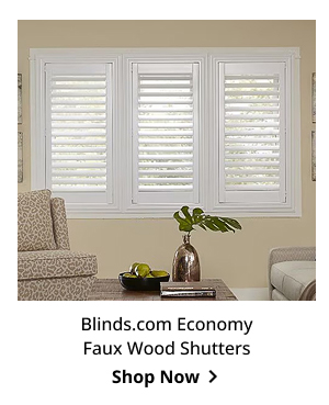 Blinds.com Economy Faux Wood Shutters | Shop Now >