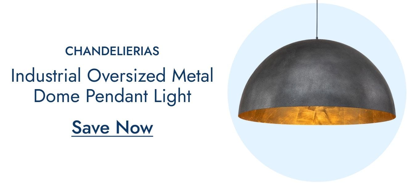 Industrial Oversized Dome Pendant Light