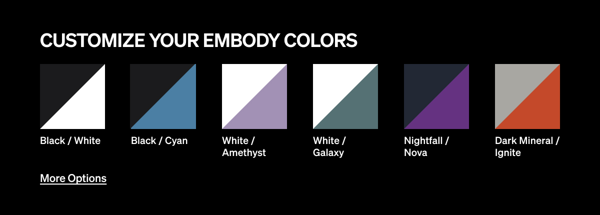 Customize your embody colors