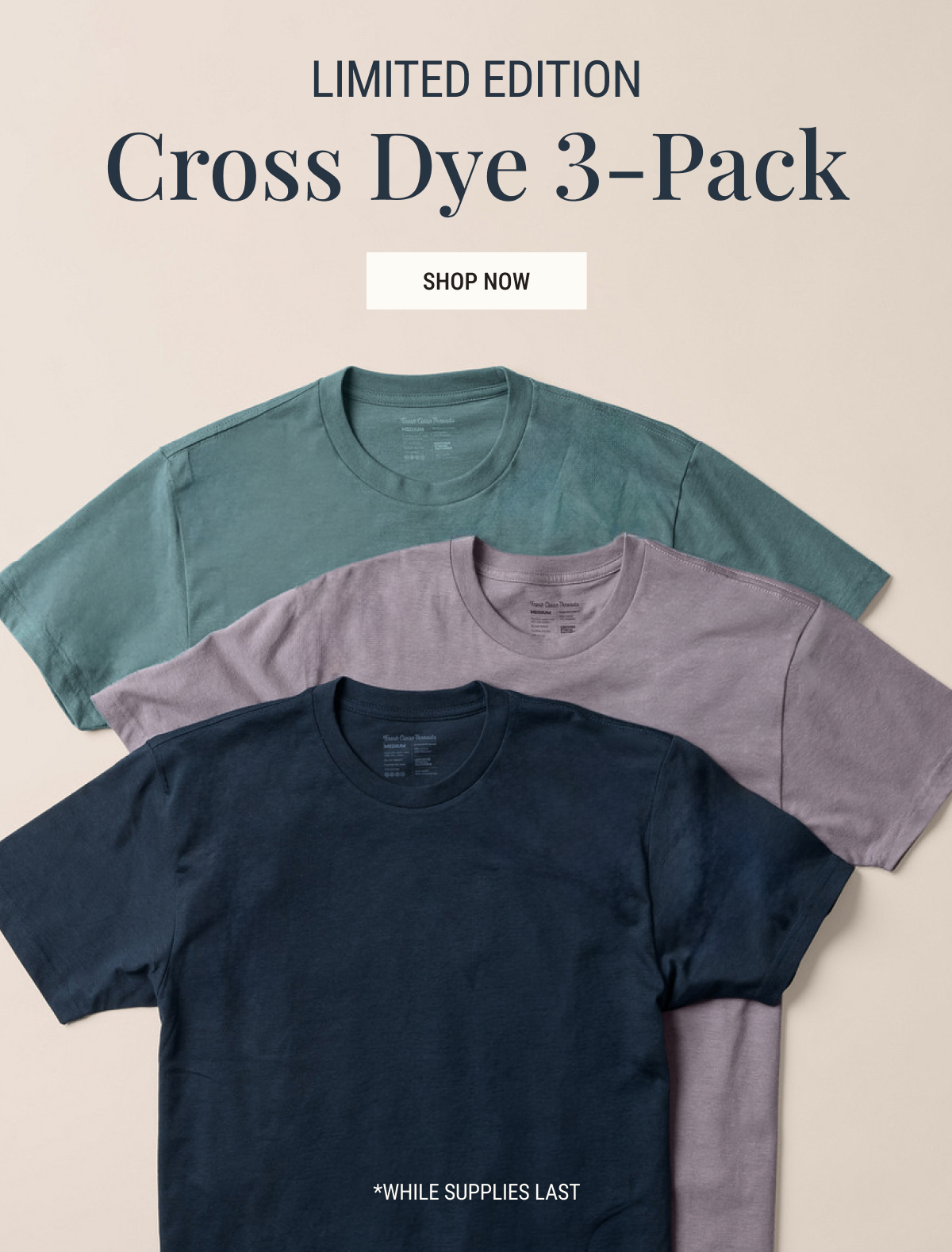 Limited edition cross dye 3-pack