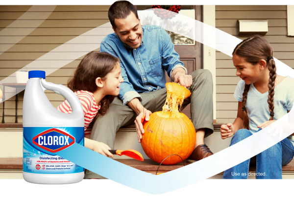 Use Clorox Bleach to keep your porch pumpkins fresh for longer this fall