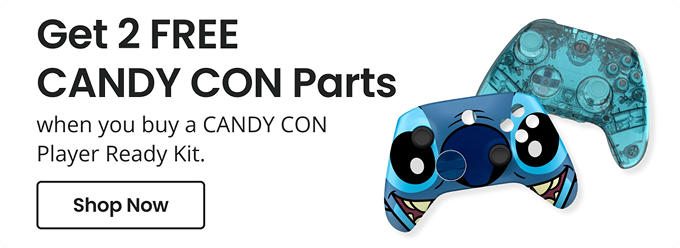 Get 2 FREE CANDY CON Parts when you buy a CANDY CON Player Ready Kit. Shop Now