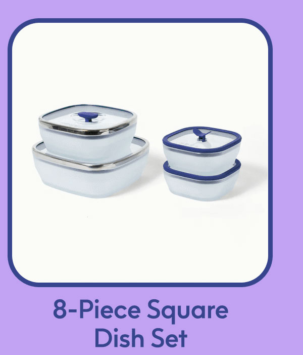 8-Piece Square Dish Set