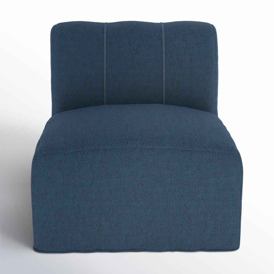 Eliana Outdoor Armless Lounge Chair with Sunbrella Cushions