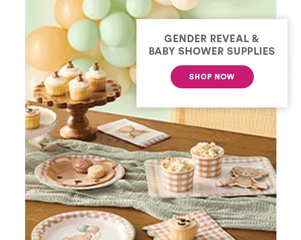 Gender Reveal and Baby Shower Supplies Shop Now