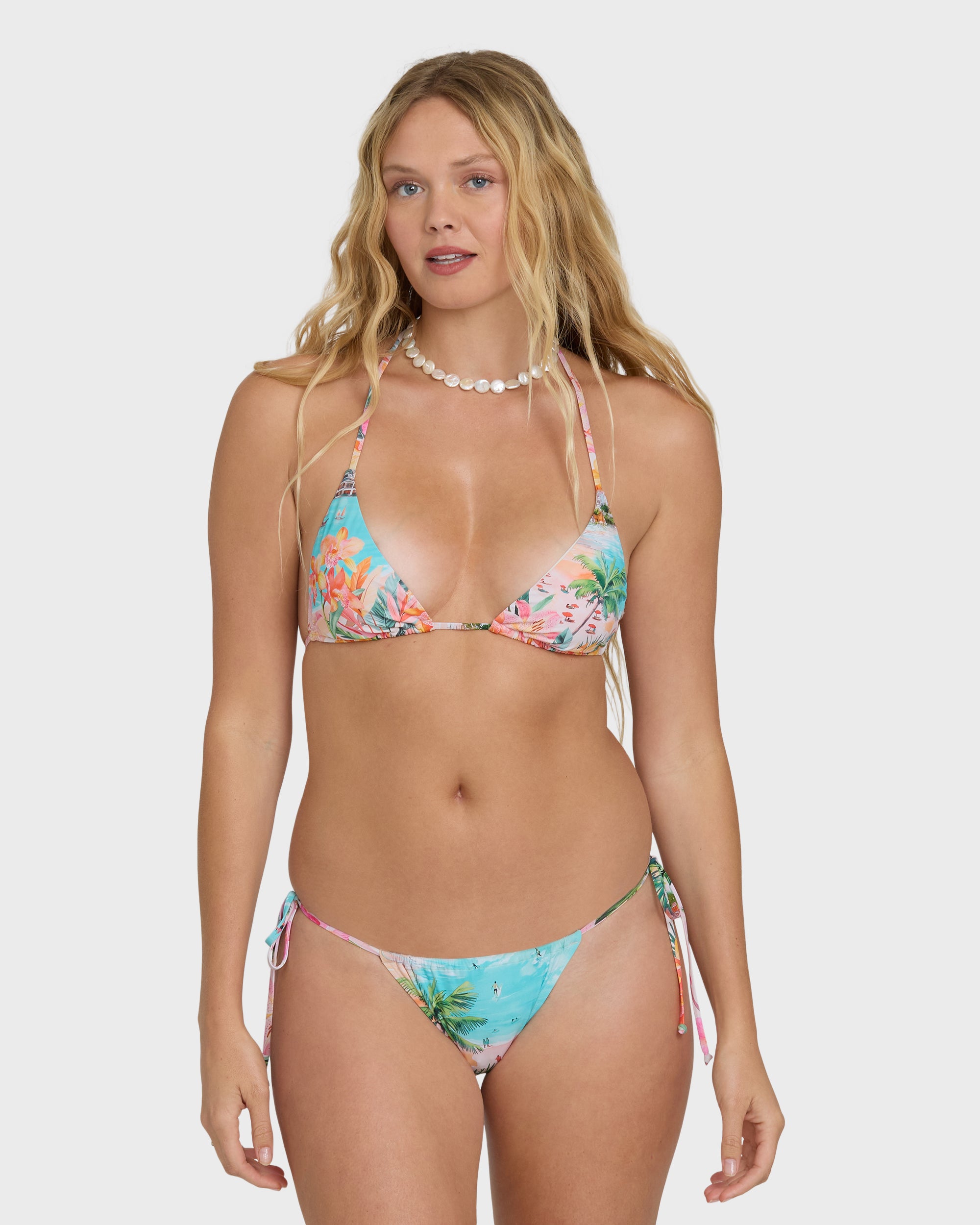 Image of Paradise Sun Remi Triangle Bikini Top - Ocean Spray