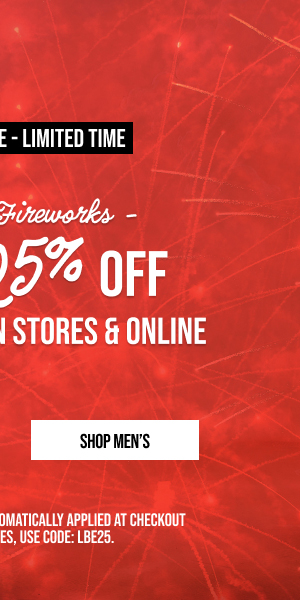 Extra 25% off Shop Men's
