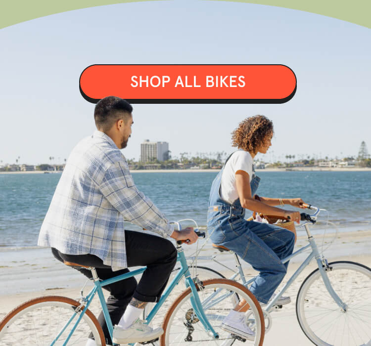 riding on bikes beach shop all bikes button