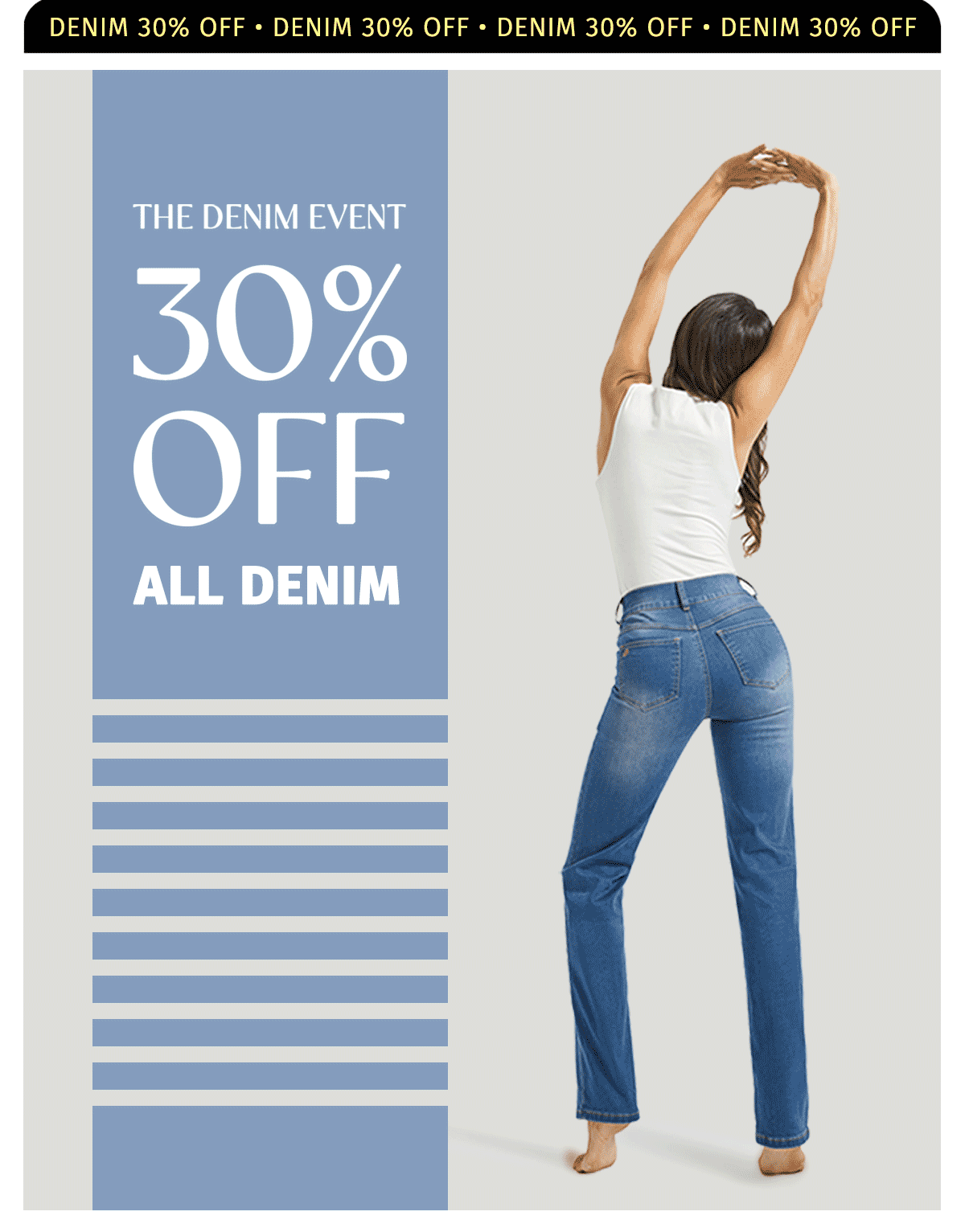 DENIM 30% OFF ALL DENIM