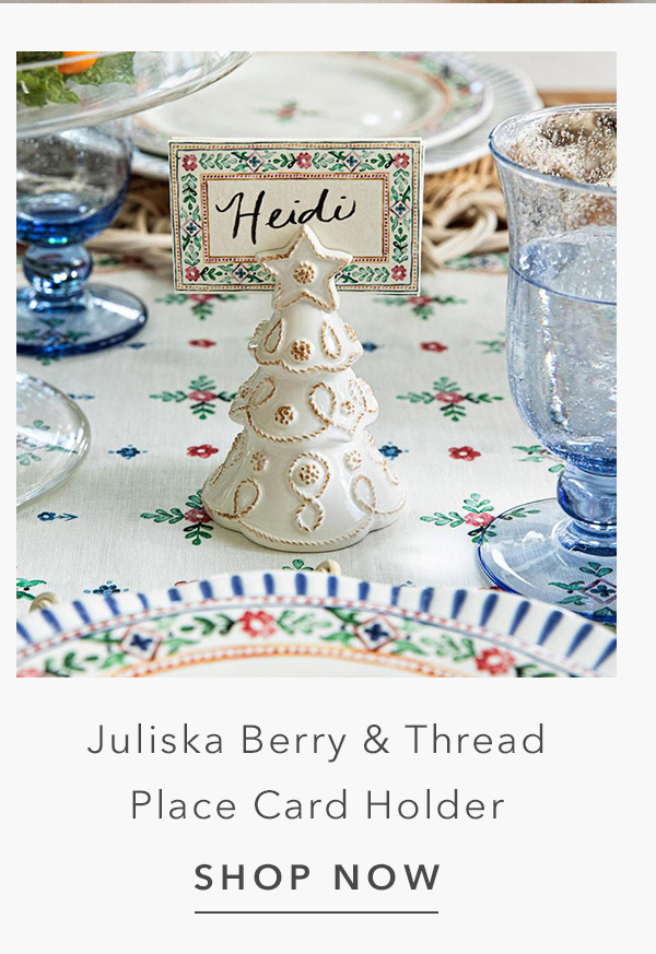 Juliska Berry & Thread French Country Whitewash Ceramic Tree Place Card Holder