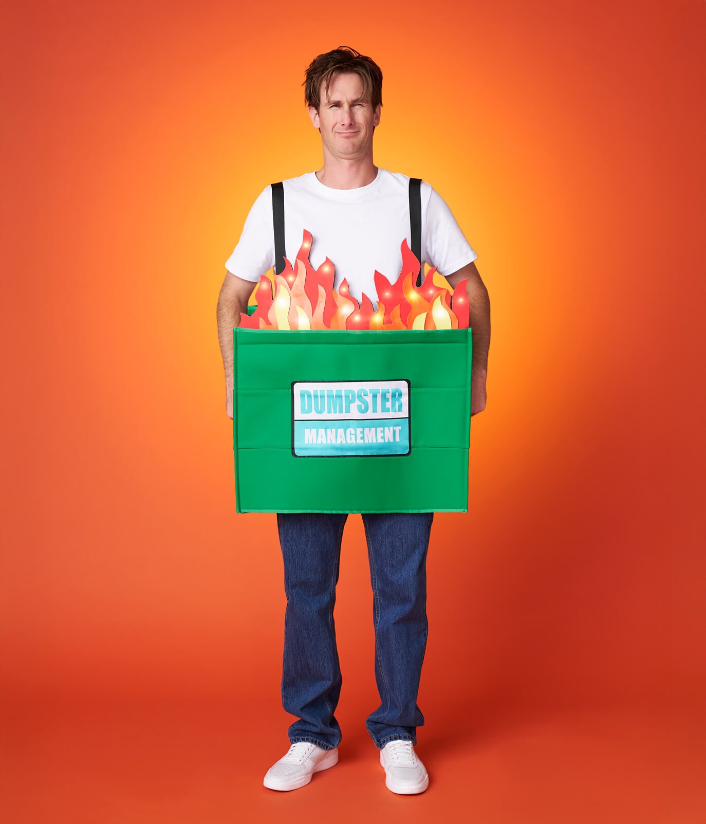 Image of Men's Dumpster Fire Light Up Costume