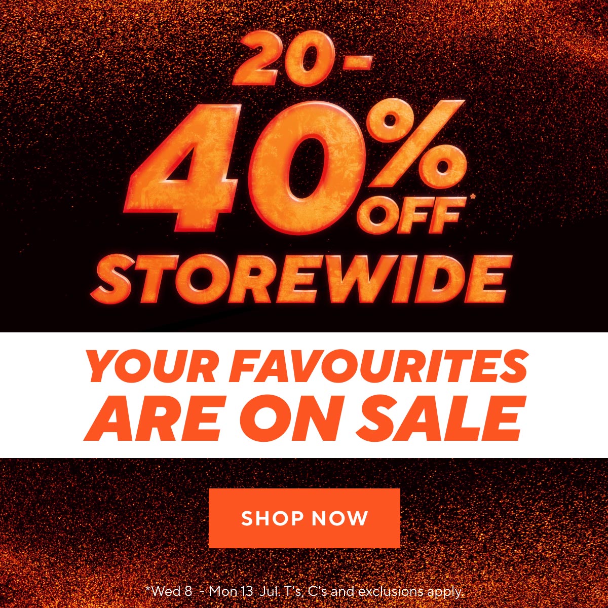 At least 30% off storewide