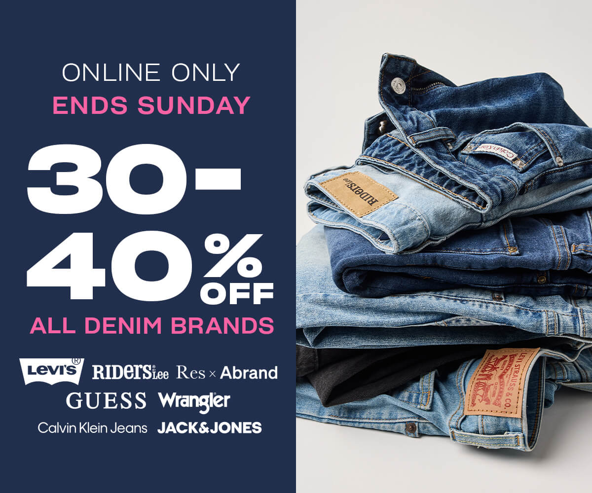 Online only, ends Sunday. 30-40% off