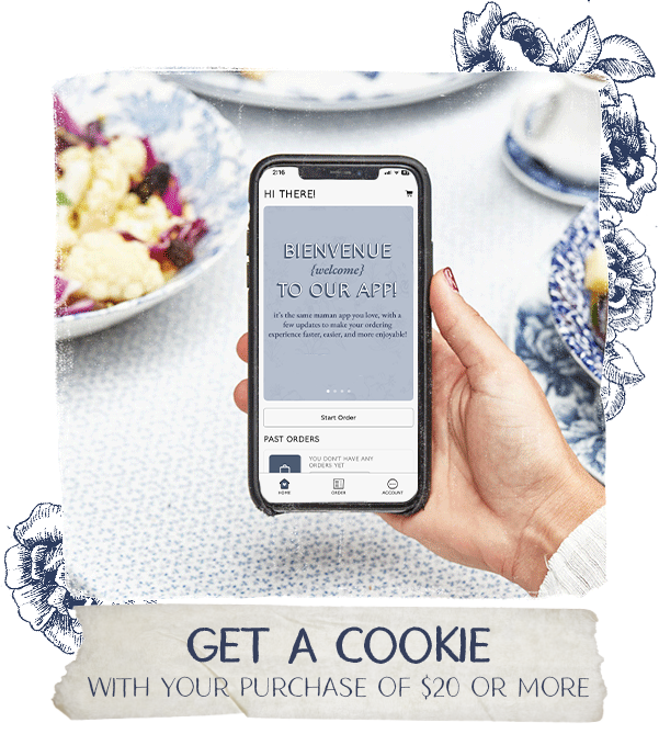 get a cookie with your purchase of $20 or more