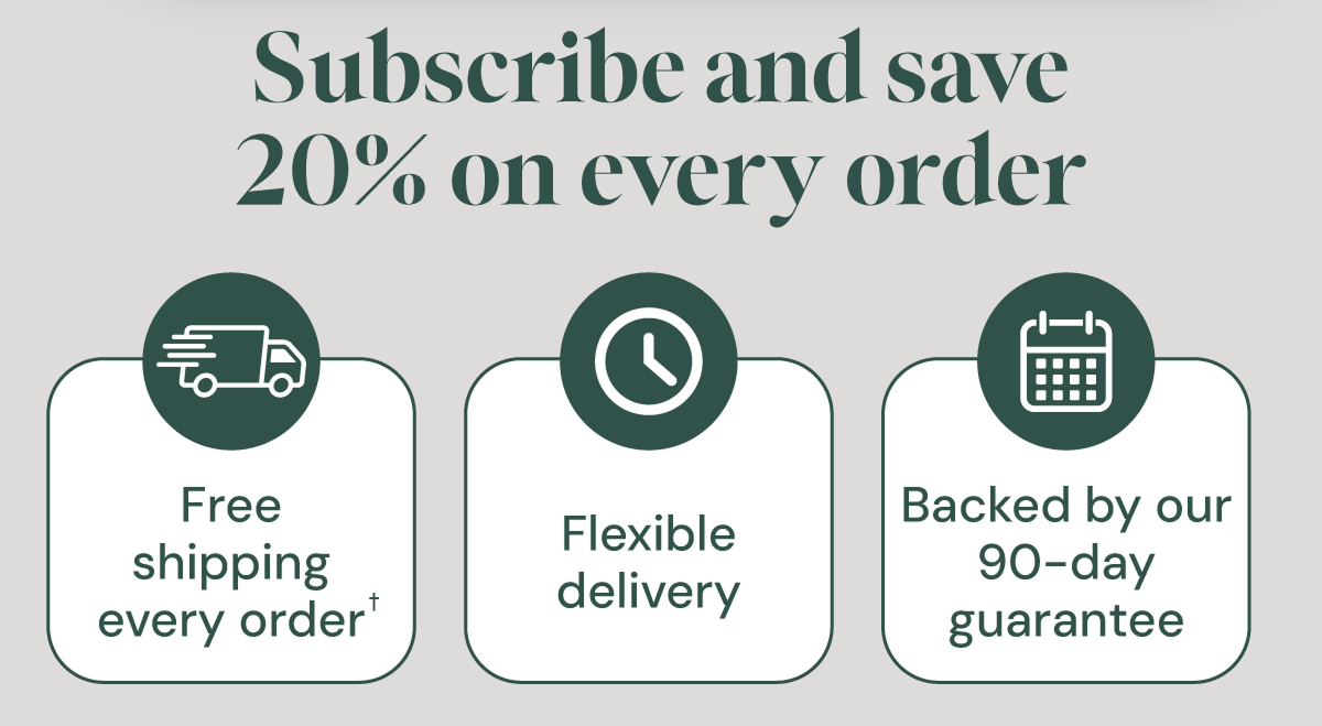 Subscribe & Save 20% on Every Order