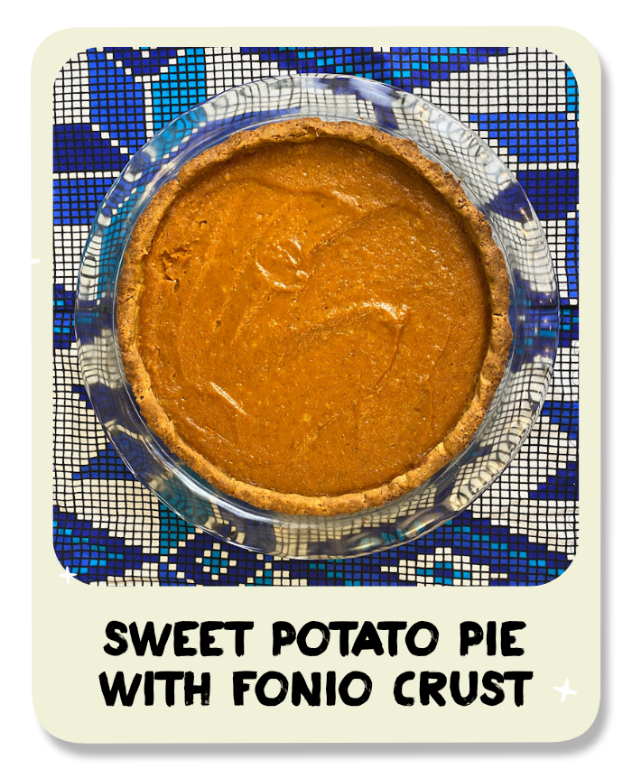 Sweet Potato Pie with Fonio Crust