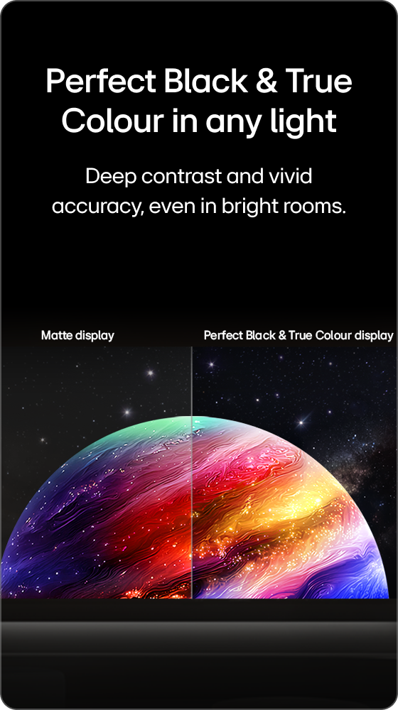 Perfect Black & True Colour in any light