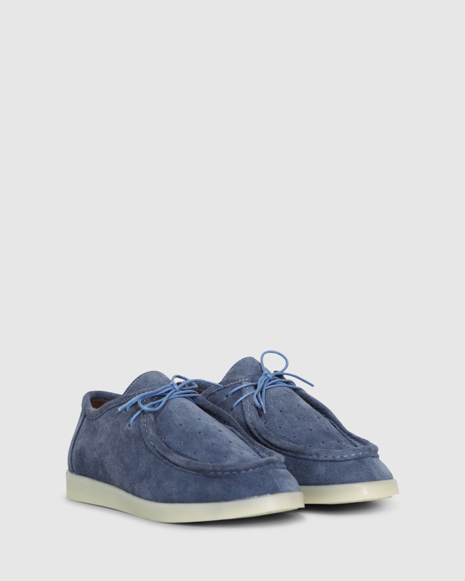 Image of Heatwave Suede Boat Shoes - Stonewash Blue