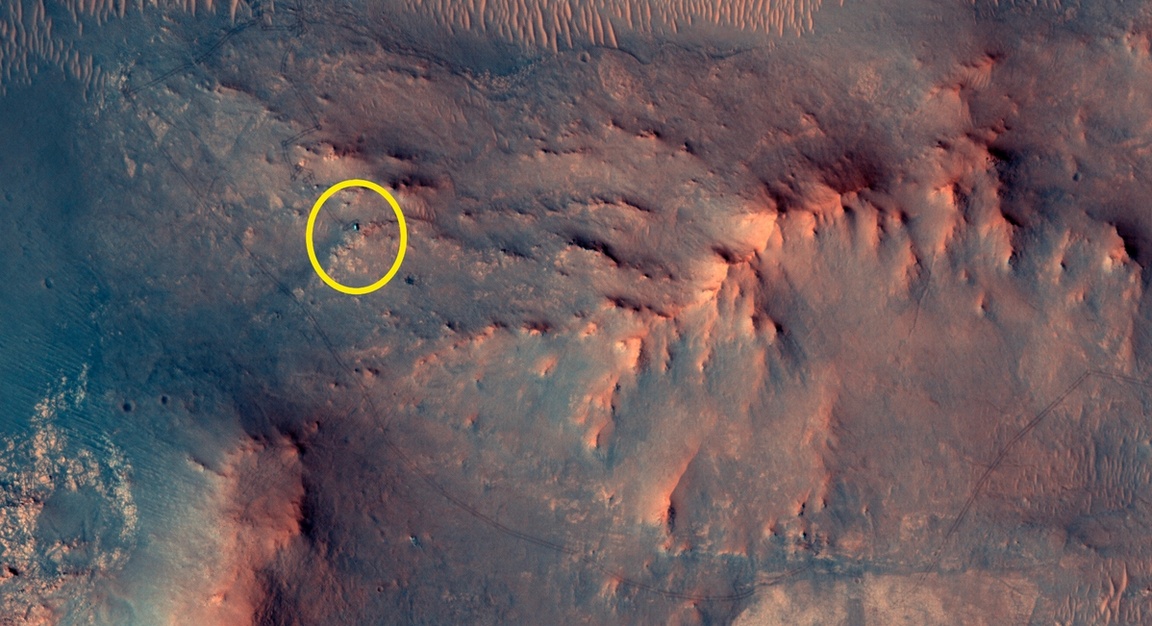 Perseverance, captured by NASA’s HiRISE camera