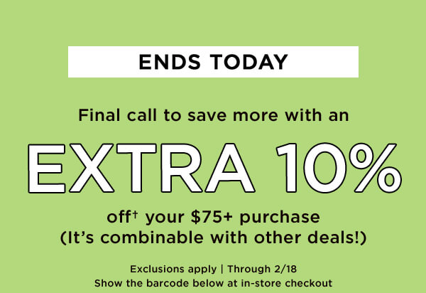 Extra 10% off