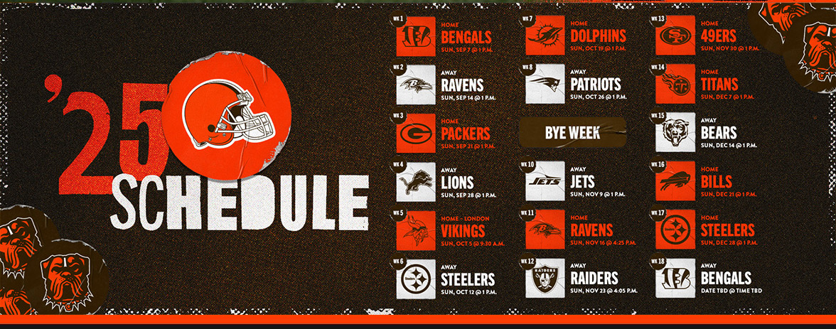 Browns 2025 Scheduie