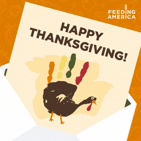 Animated Happy Thanksgiving card.