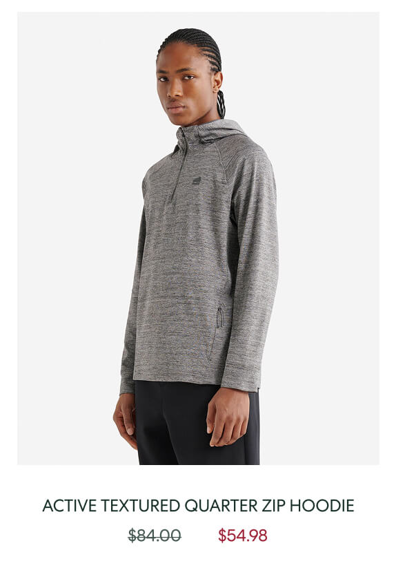Active Textured Quarter Zip Hoodie