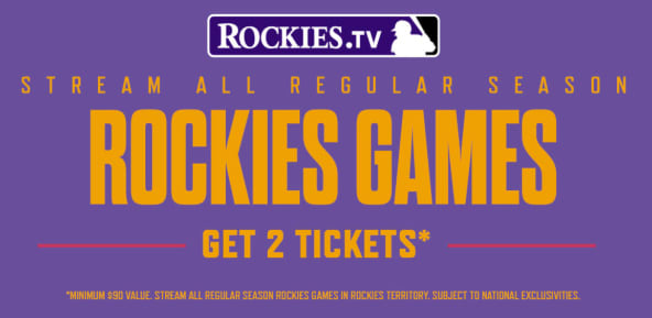 Limited Time Offer: Sign up for Rockies.TV and get Two Infield Box Tickets!