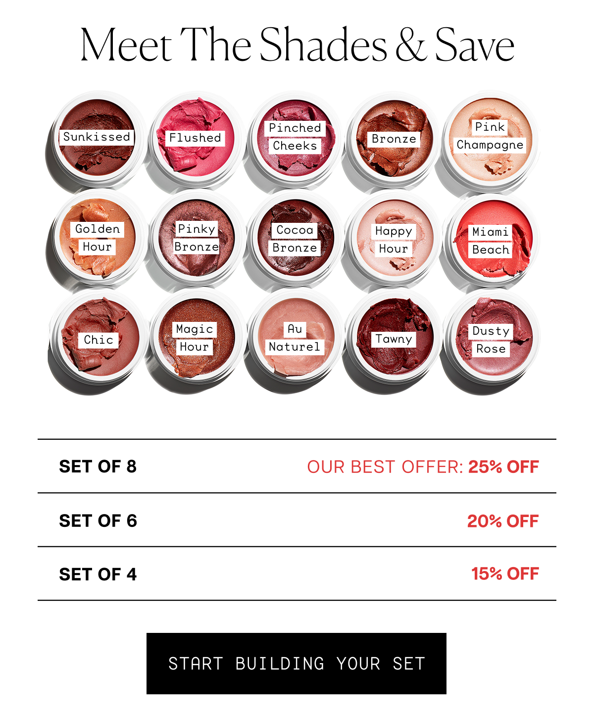 Meet The Shades & Save - Start Building Your Set