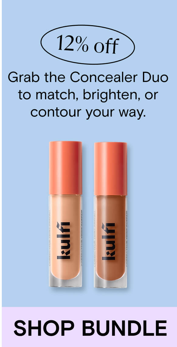 Grab the Concealer Duo to match, brighten, or contour your way.