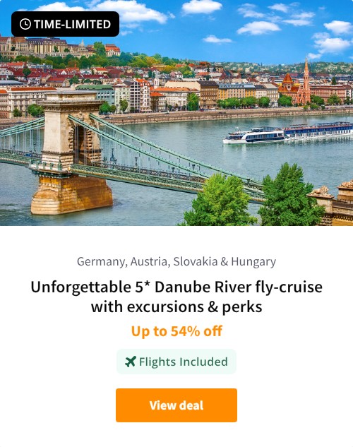 Unforgettable 5* Danube River fly-cruise with excursions &amp; perks