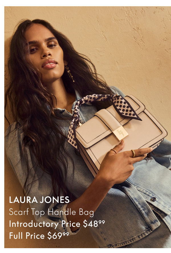 LAURA JONES Scarf Top Handle Bag