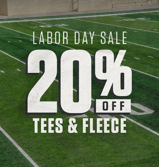 Shop 20% off all tees & fleece