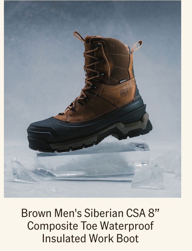Brown Men's Siberian CSA 8" Composite Toe Waterproof Insulated Work Boot