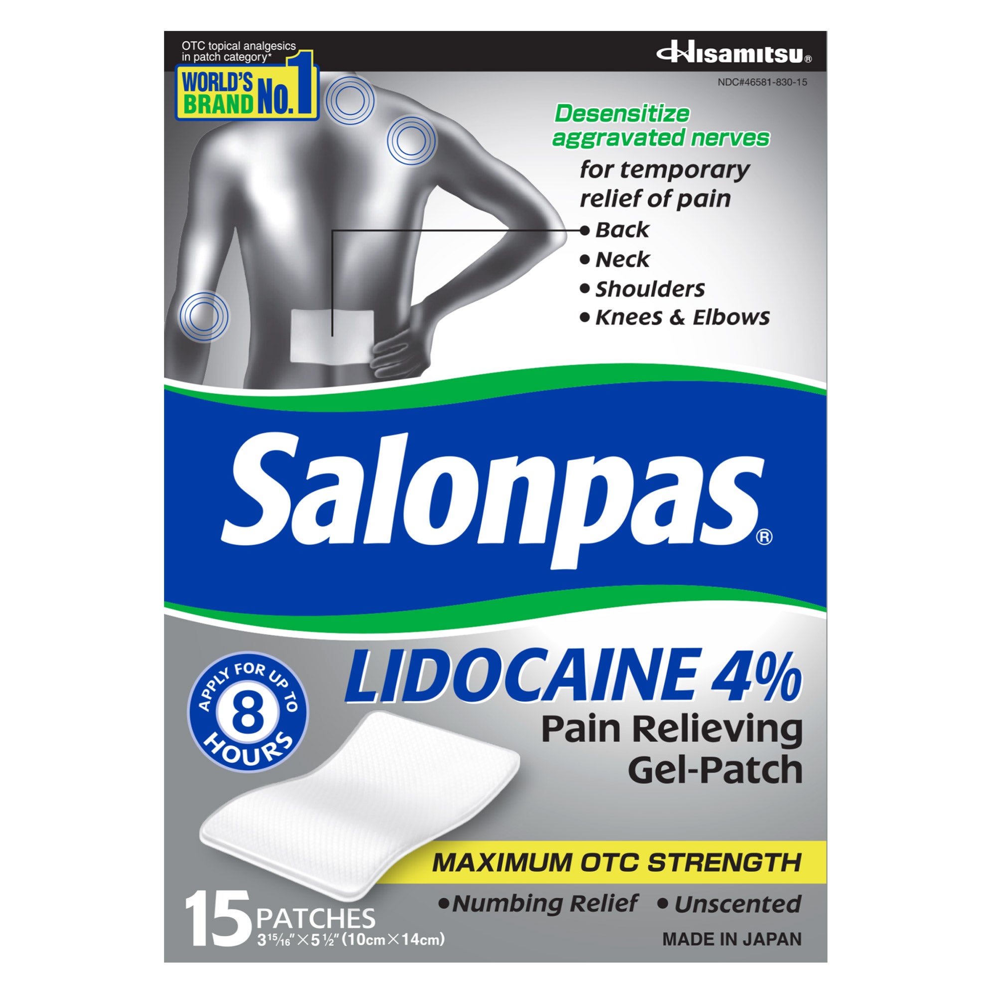 Solanpas Lidocaine 4% Pain Relieving Gel-Patch