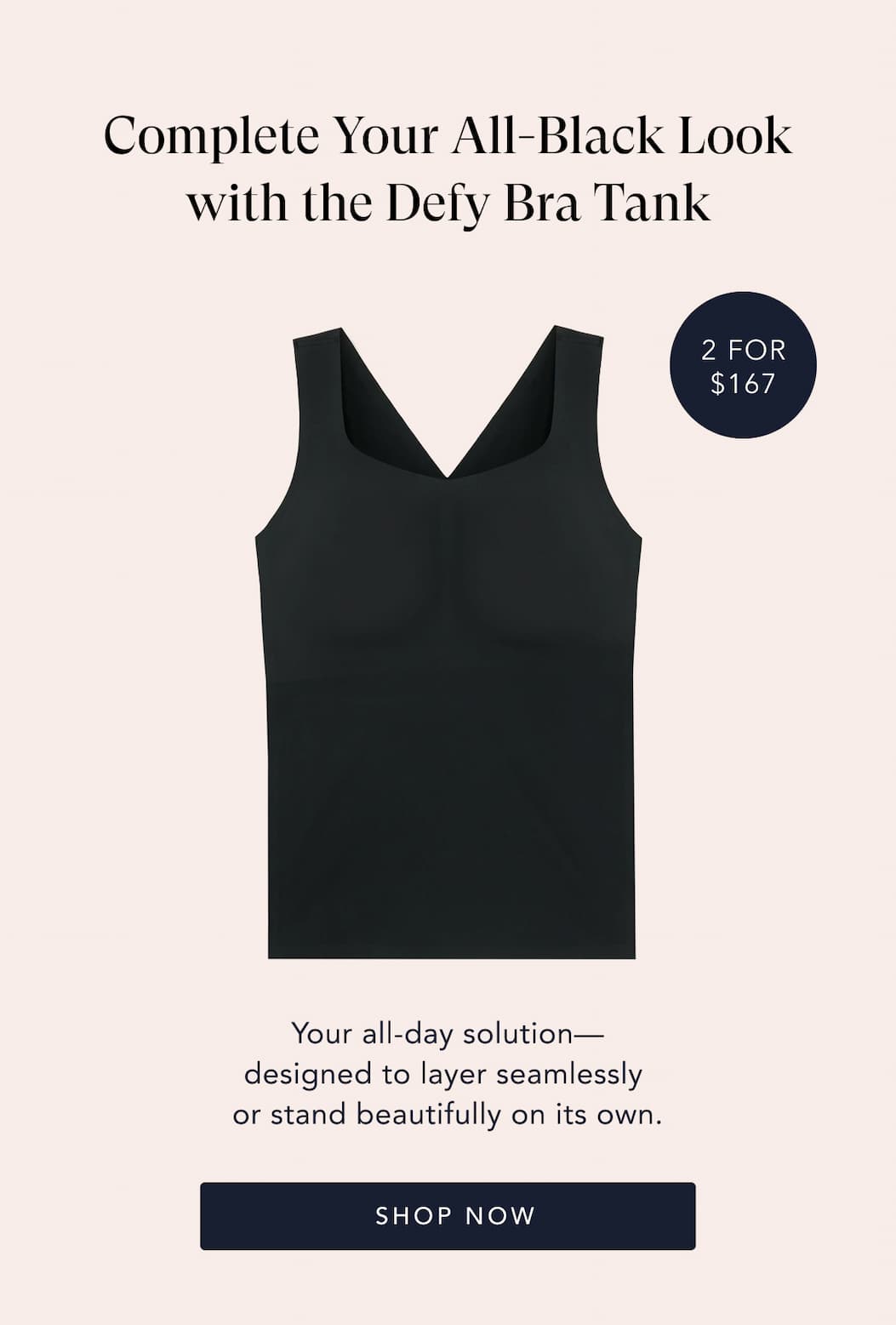 shop black defy bra tank