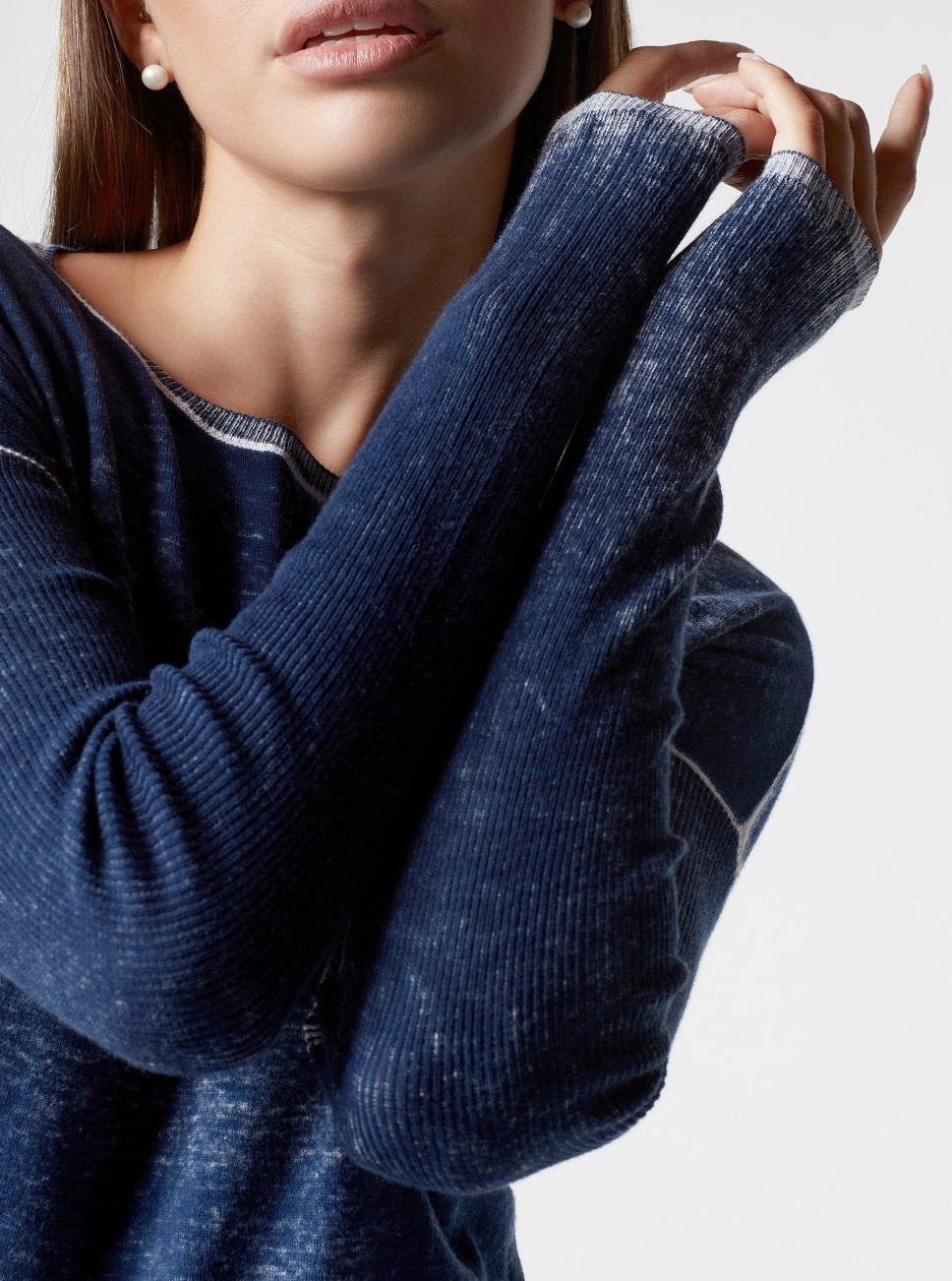Image of $10 Huntress Boyfriend Sweater - Dress Blues