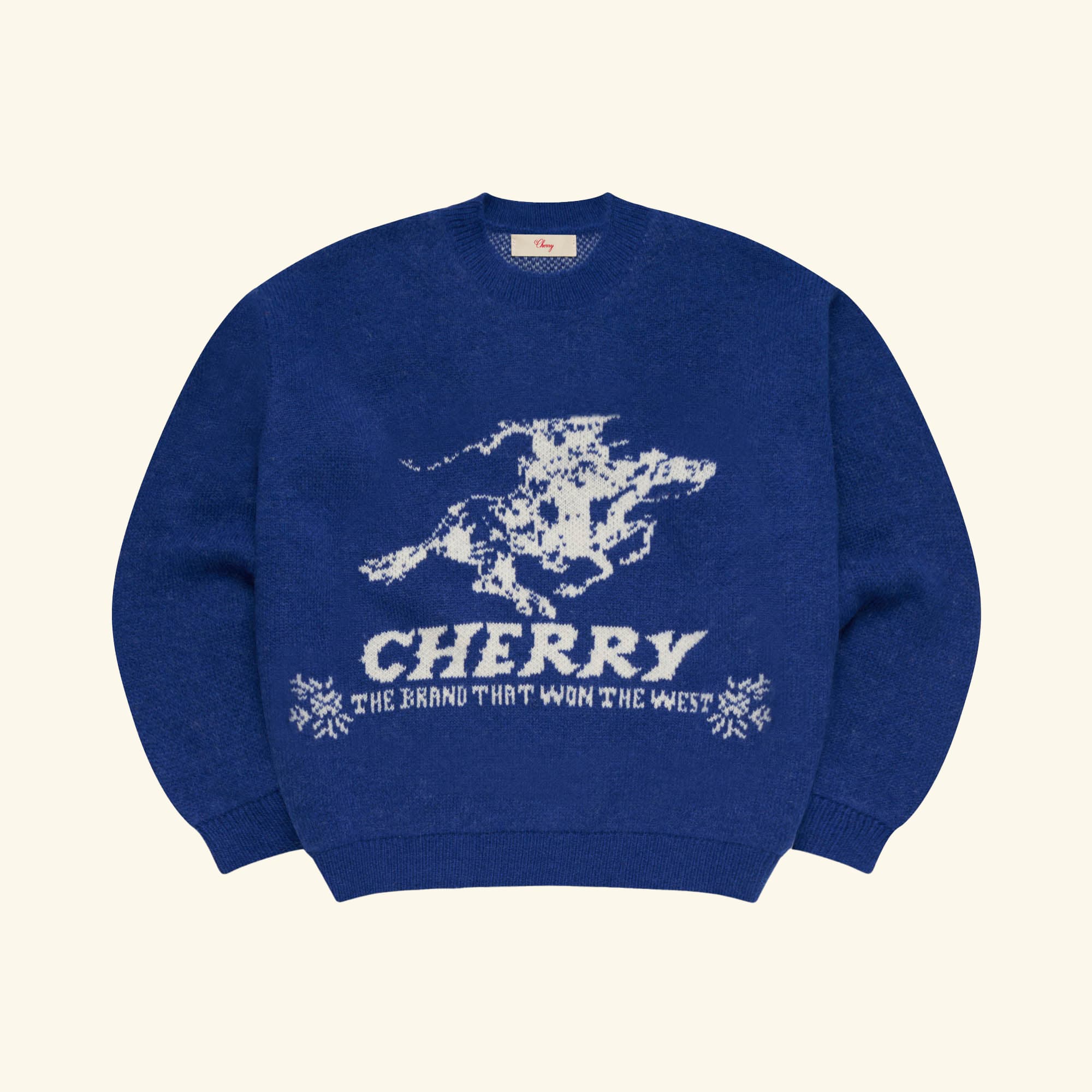 Image of Won The West Knit Crew (Royal Blue)