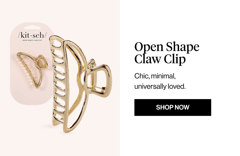 Open Shape Claw Clip. Chic, minimal, universally loved.