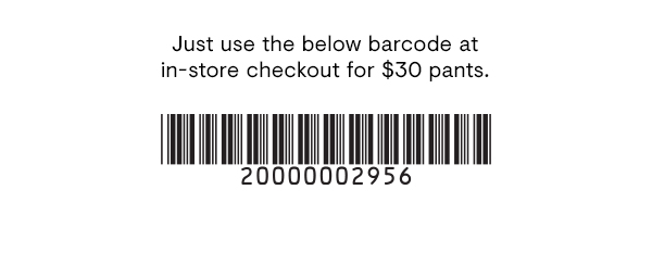 Pants Barcode 