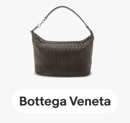 A brown Bottega Veneta Intrecciato Leather Handbag.