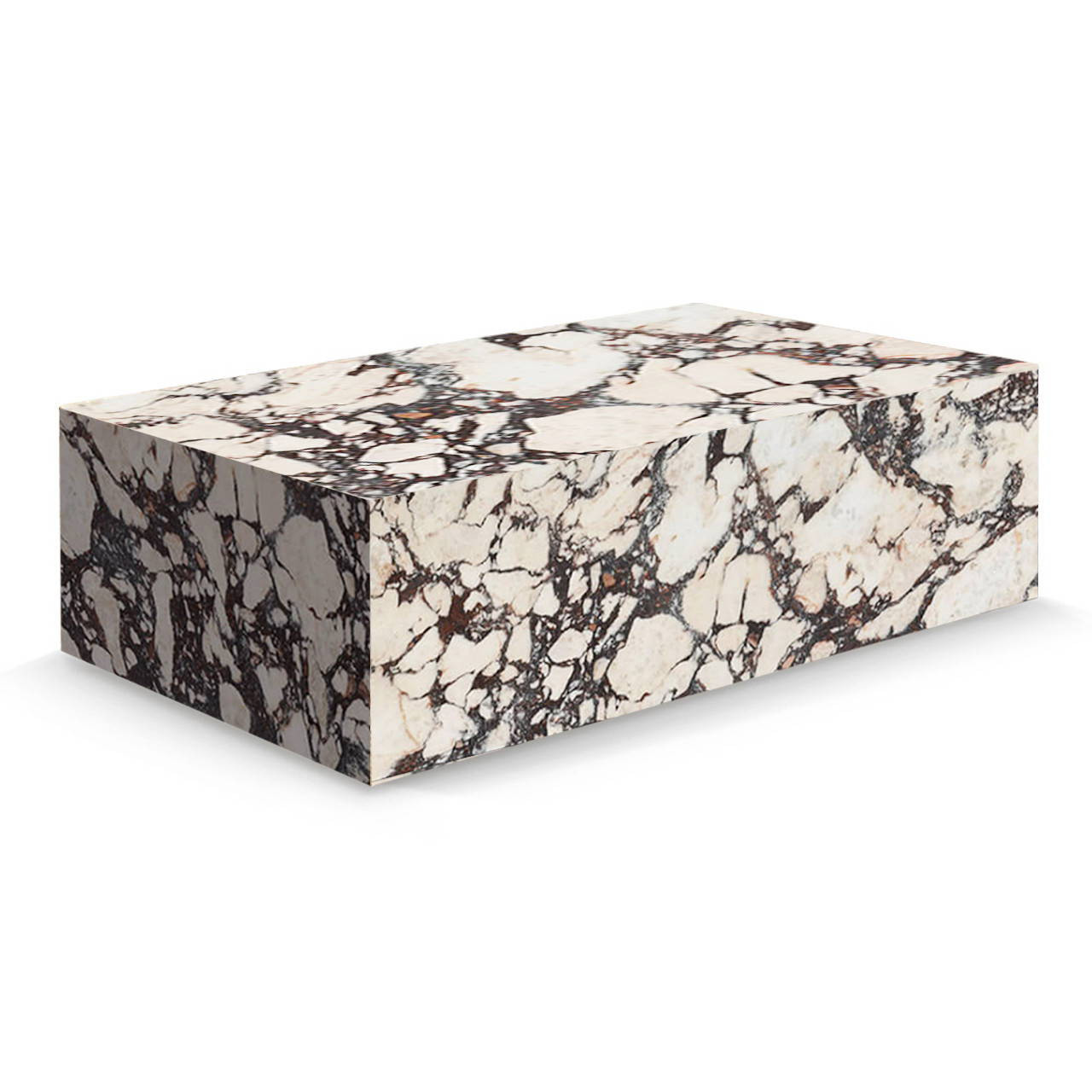 Image of Copenhagen Marble Plinth Block Coffee Table - 56" - Final Sale