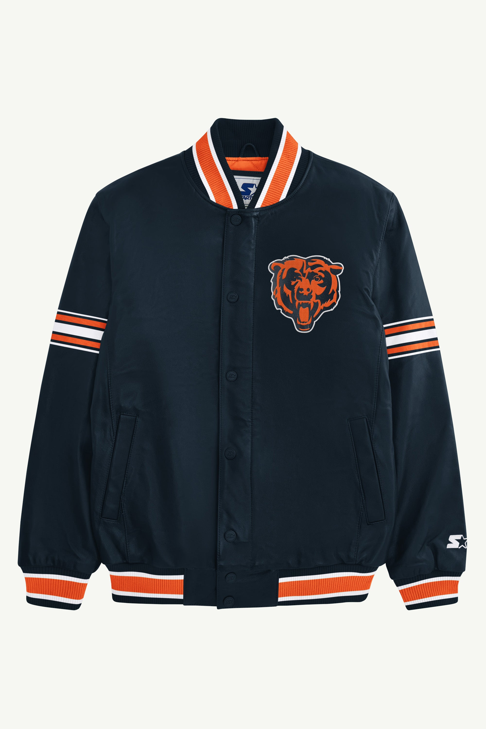 Image of MENS CHICAGO BEARS VARSITY LEATHER JACKET
