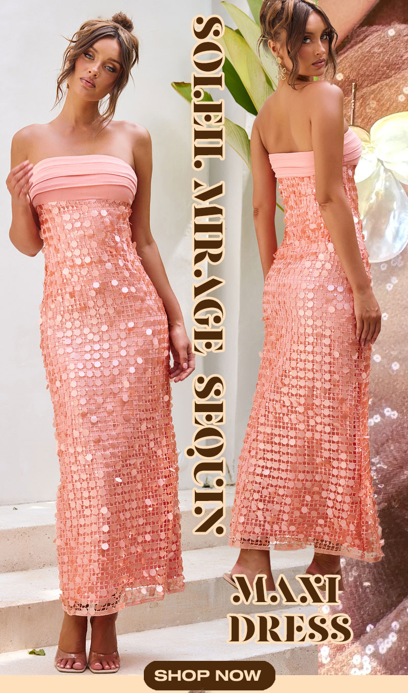 Soleil Mirage Sequin Maxi Dress