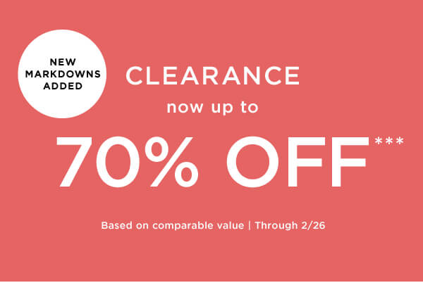 Clearance - up to 70% off