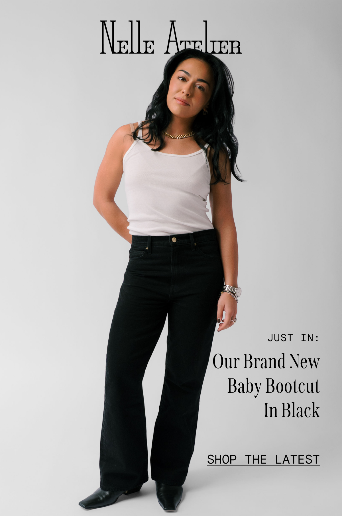 The Brand New Baby Bootcut in Black: Meet The Rachel