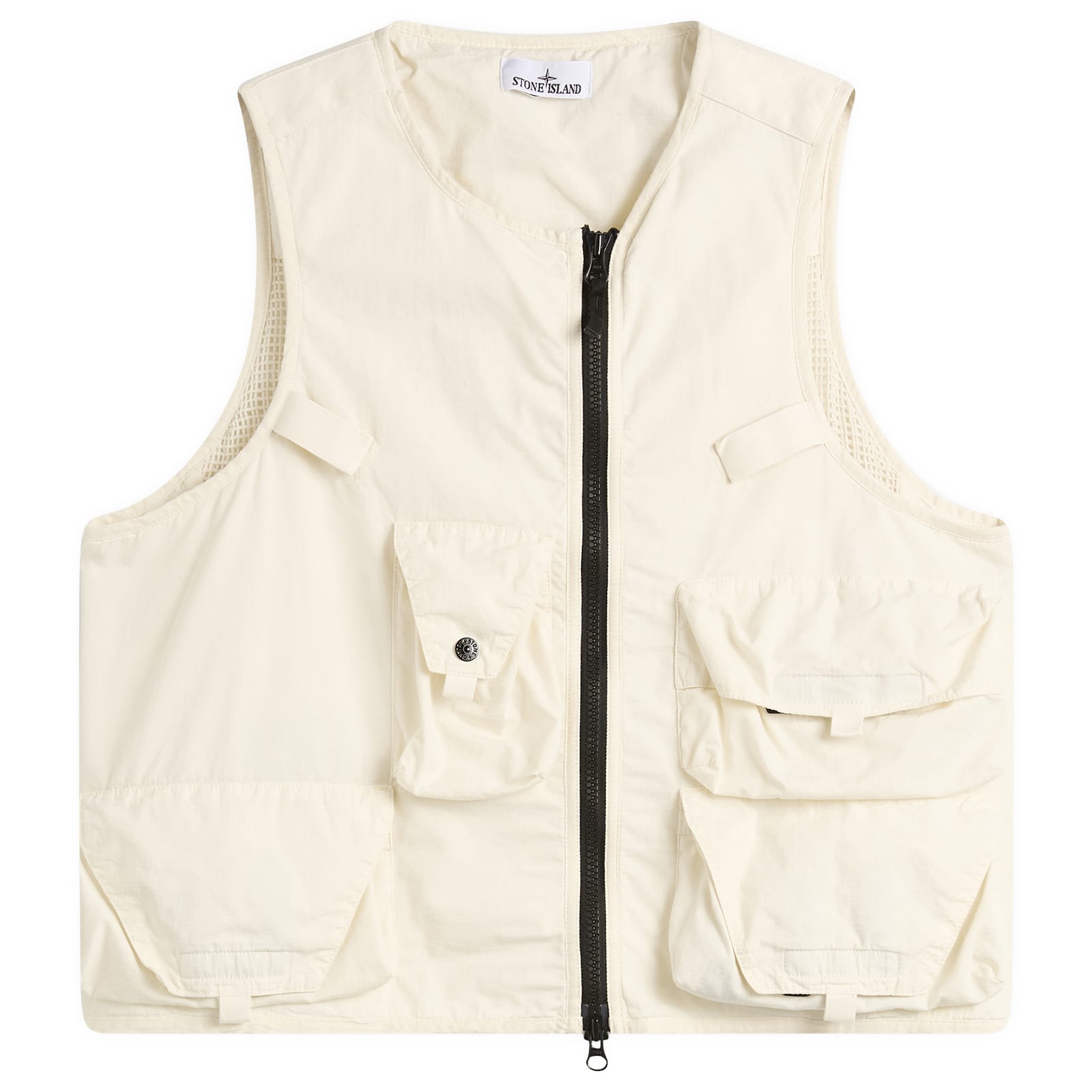  Stone Island Cotton Nylon Micro Ripstop Utility Vest