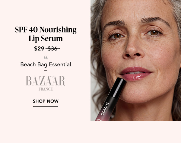 SPF 40 Nourishing Lip Serum, $29 (regular $36). Named Beach Bag Essential by Harper's Bazaar France. Shop now.